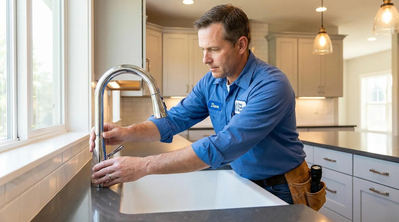 Kitchen faucet installation by Johns Plumbing LLC in Fanwood